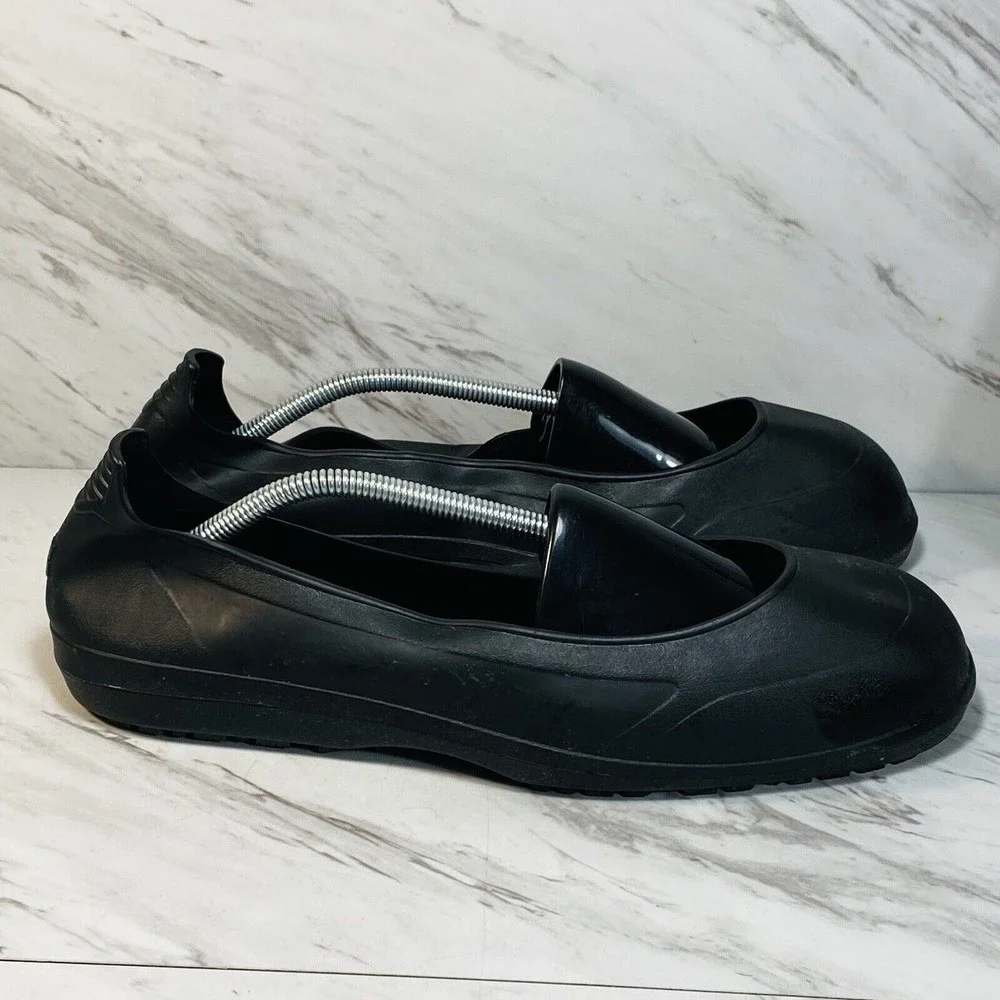 CrewGuard Shoes For Crews Slip Resistant Overshoes Unisex Black Latex M Men 8-9